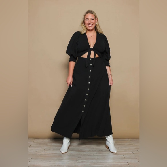 Free People STRING OF HEARTS Cutout Maxi Dress - Picture 2 of 7